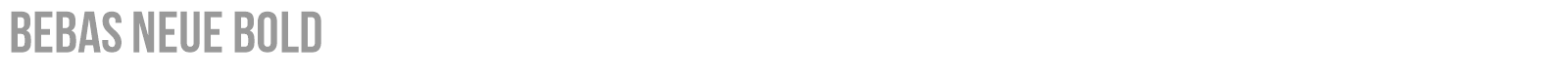 Bebas Neue font preview